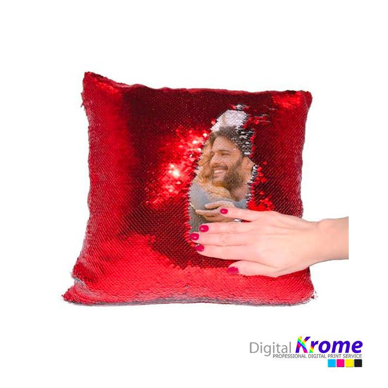 Cuscino con paillettes quadrato personalizzato ✓ Digital Krome
