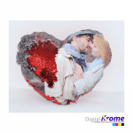 Cuscino con paillettes a cuore personalizzato Digital Krome