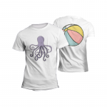 T-shirt bianca per bambino personalizzata fronte / retro Digital Krome