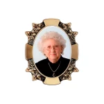 Fotoceramica per defunti ovale con Foto personalizzata e Cornice in Bronzo Digital Krome