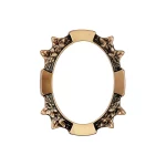 Fotoceramica per defunti ovale con Foto personalizzata e Cornice in Bronzo Digital Krome
