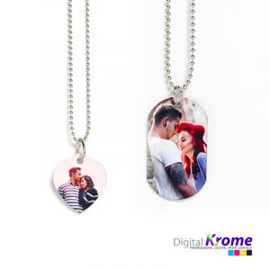 Collana con ciondolo, Foto Personalizzata – Stampa fronte e retro Digital Krome Collana con ciondolo, Foto Personalizzata – Stampa fronte e retro Digital Krome