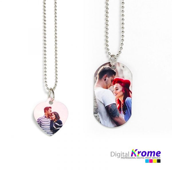 Collana con ciondolo, Foto Personalizzata – Stampa fronte e retro Digital Krome