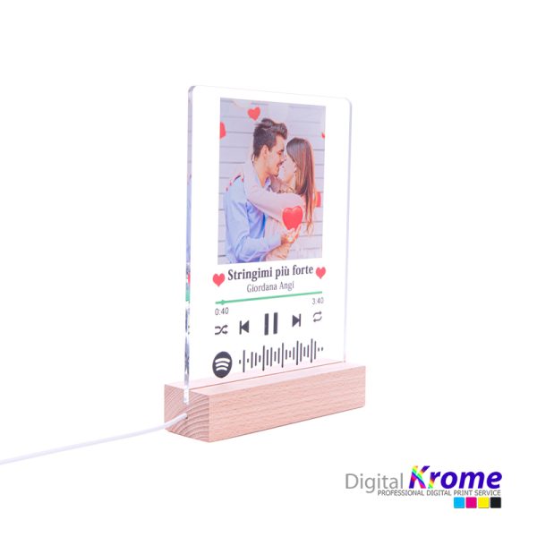 Lampada Spotify con foto personalizzata Digital Krome