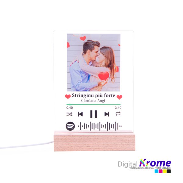 Lampada Spotify con foto personalizzata Digital Krome