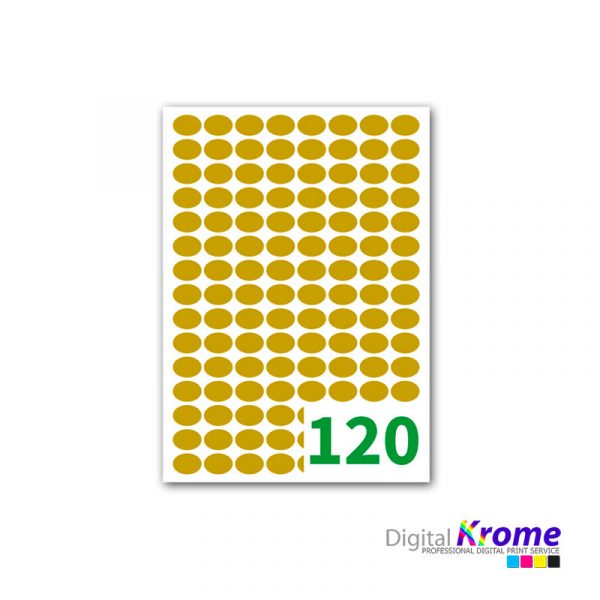 Etichette Personalizzate oro e argento 22×15 mm Digital Krome