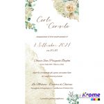 Invito Digitale Fiori | Modello Rose Panna Digital Krome