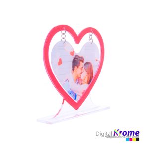 Cuore Pendente in Plexiglass con Foto Personalizzata Digital Krome