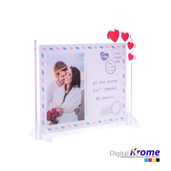 Cartolina in Plexiglass con Foto e Frase Personalizzata Digital Krome