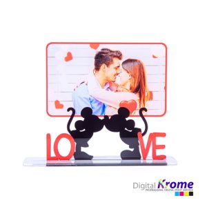 Cornice in plexiglass con foto di coppia | Tema “Topolino in Love” Digital Krome