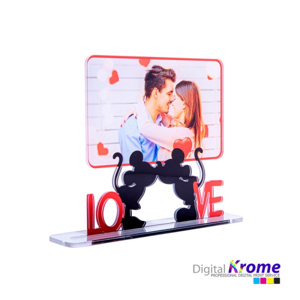 Cornice in plexiglass con foto di coppia | Tema “Topolino in Love” Digital Krome