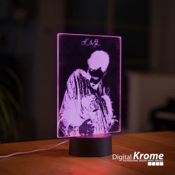 Lampada 3D a Led Personalizzata Digital Krome