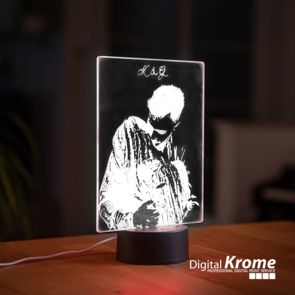 Lampada 3D a Led Personalizzata Digital Krome