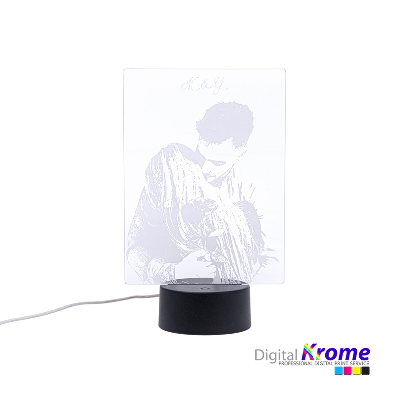 Lampada 3D a Led Personalizzata Digital Krome
