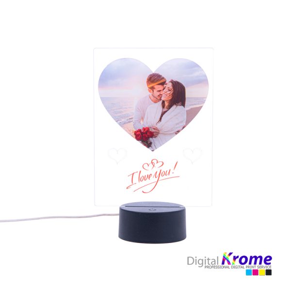 Lampada Led “I love you” con foto personalizzata Digital Krome