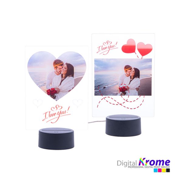 Lampada Led “I love you” con foto personalizzata Digital Krome