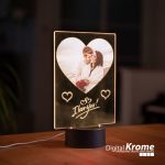 Lampada Led “I love you” con foto personalizzata Digital Krome