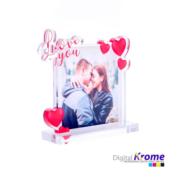 Quadretto da Scrivania in Plexiglass con Foto Personalizzata Digital Krome