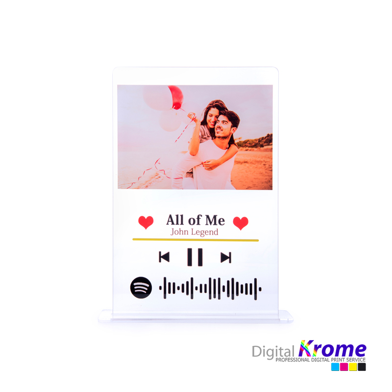 Targa Musicale Spotify in Plexiglass Digital Krome