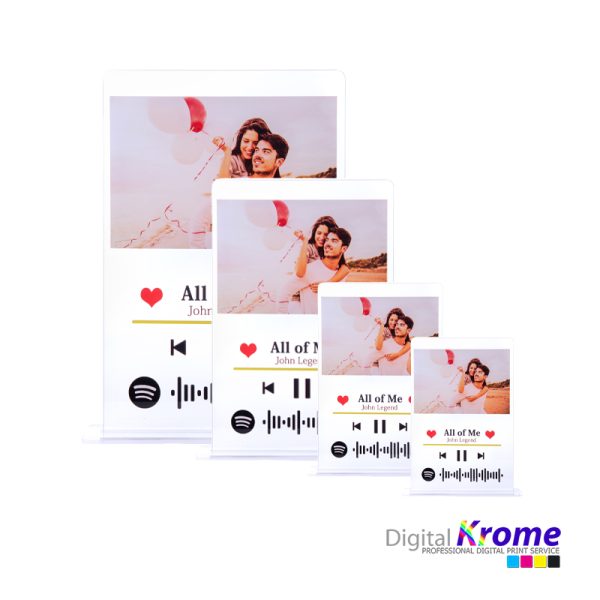 Targa Musicale Spotify in Plexiglass Digital Krome
