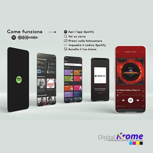 Targa Musicale Spotify in Plexiglass Digital Krome