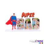 Scritta in Plexiglass “Super Dad” Personalizzato con Foto Digital Krome