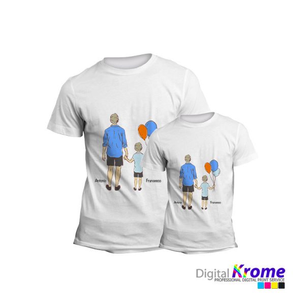 Maglietta Personalizzata Papà e Figlio | Festa del Papà Digital Krome