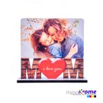 Quadretto in legno con foto personalizzata “I Love You Mom” – Regalo Festa della Mamma Digital Krome