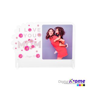 Cartolina in Plexiglass Festa della Mamma con Foto Personalizzata “I Love You Mom” Digital Krome