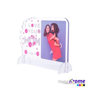 Scritta in Plexiglass “Super Mamma” Personalizzato con Foto Digital Krome