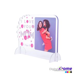 Quadretto in legno con foto personalizzata “I Love You Mom” – Regalo Festa della Mamma Digital Krome