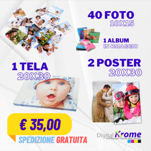 Super Pack | 100 Foto 10×15 + 2 Poster – Spedizione Gratuita Digital Krome