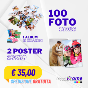 Super Pack | 100 Foto 13×18 + 2 Poster – Spedizione Gratuita Digital Krome
