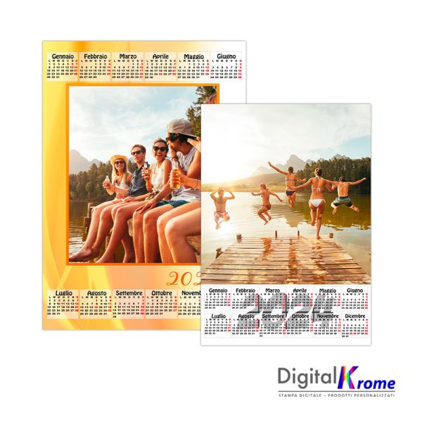 Calendario 2025 Monopagina Personalizzato | 32×45 cm – Plastificato Digital Krome