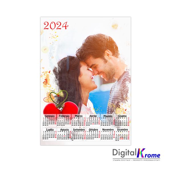 Calendario Monopagina Personalizzato | 32×45 cm – Plastificato Digital Krome