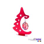 Alberello di Natale in Plexiglass Rosso con Foto Personalizzata | Regalo di Natale Digital Krome