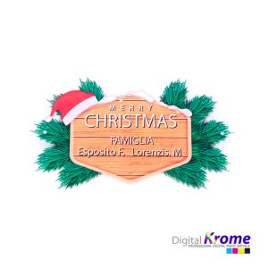 Stand “Buon Natale” con Foto Personalizzata in Plexiglass | 17×30 cm Digital Krome