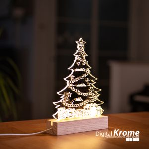 Lampada Alberello di Natale in Plexiglass Personalizzata | Regalo per la Famiglia Digital Krome