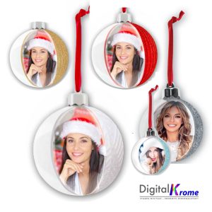 Pallina di Natale Personalizzata con Foto | Fronte e Retro – Idea Regalo per il Natale Digital Krome