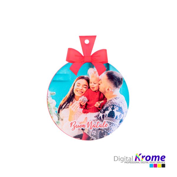 Pallina di Natale con Foto Personalizzata in Plexiglass | Idea Regalo Natale Digital Krome