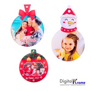 Alberello di Natale in Plexiglass Rosso con Foto Personalizzata | Regalo di Natale Digital Krome