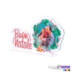 Stand “Buon Natale” con Foto Personalizzata in Plexiglass | 17×30 cm Digital Krome