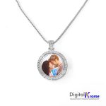 Collana con Ciondolo Girevole Swarovski con foto personalizzata fronte / retro | Ciondolo Spinner Digital Krome