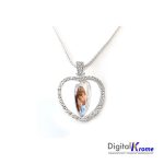 Collana con Ciondolo Girevole Swarovski con foto personalizzata fronte / retro | Ciondolo Spinner Digital Krome