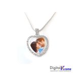 Collana con Ciondolo Girevole Swarovski con foto personalizzata fronte / retro | Ciondolo Spinner Digital Krome