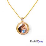 Collana con Ciondolo Girevole Swarovski con foto personalizzata fronte / retro | Ciondolo Spinner Digital Krome