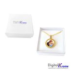 Collana con Ciondolo Girevole Swarovski con foto personalizzata fronte / retro | Ciondolo Spinner Digital Krome