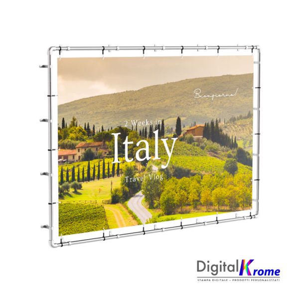 Stampa Striscioni Pubblicitari, Banner in PVC con Occhielli e Rinforzo Perimetrale Digital Krome