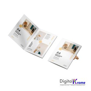 Stampa Personalizzata su piastrella, mattonella in ceramica con Stand in Legno Digital Krome Brochure e Pieghevoli A4