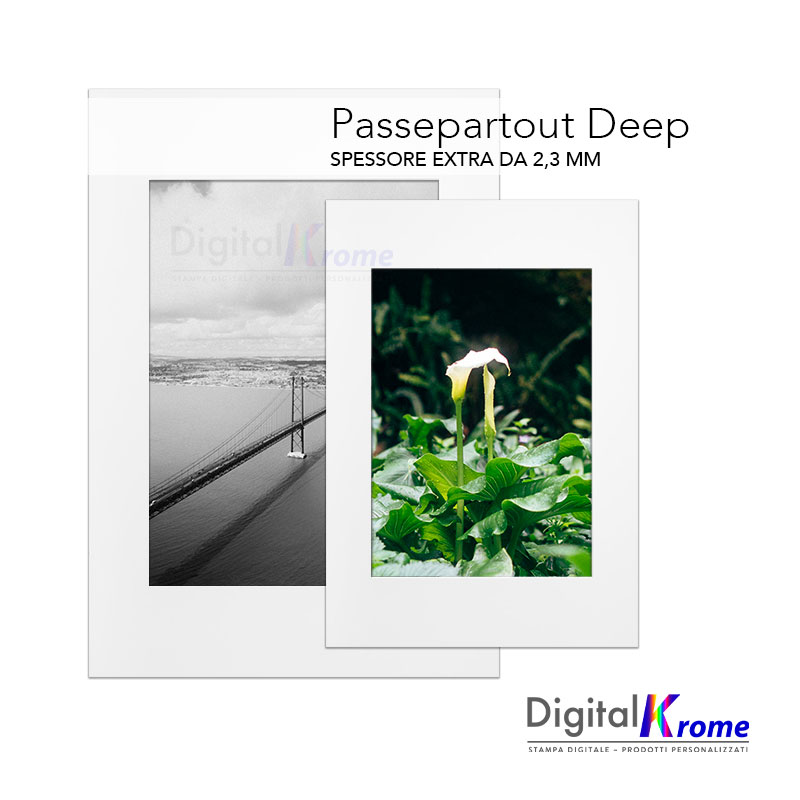 Passepartout Deep su misura | spessore di 2,3 mm Digital Krome Passepartout Deep su misura | spessore di 2,3 mm Digital Krome